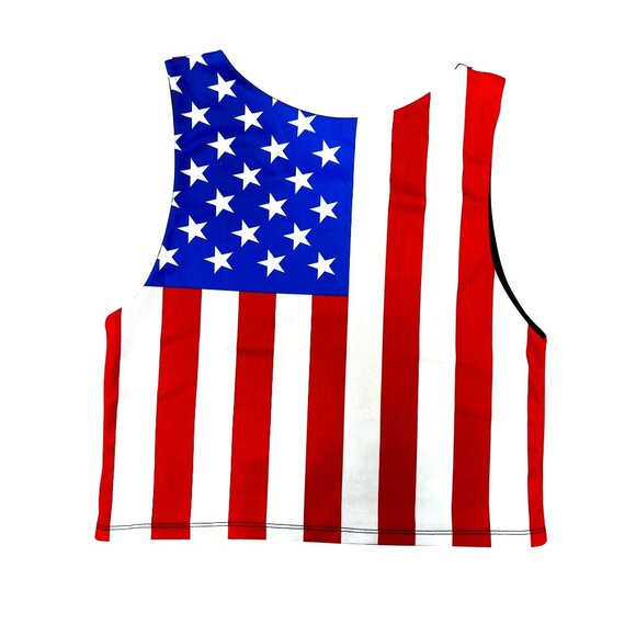 CCC Patriotic USA Flag Reversible Dont Kill My Vibe Lightweight Sleeveless Jerse - Picture 6 of 7